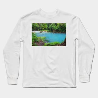 Rio celeste in Costa Rica Long Sleeve T-Shirt